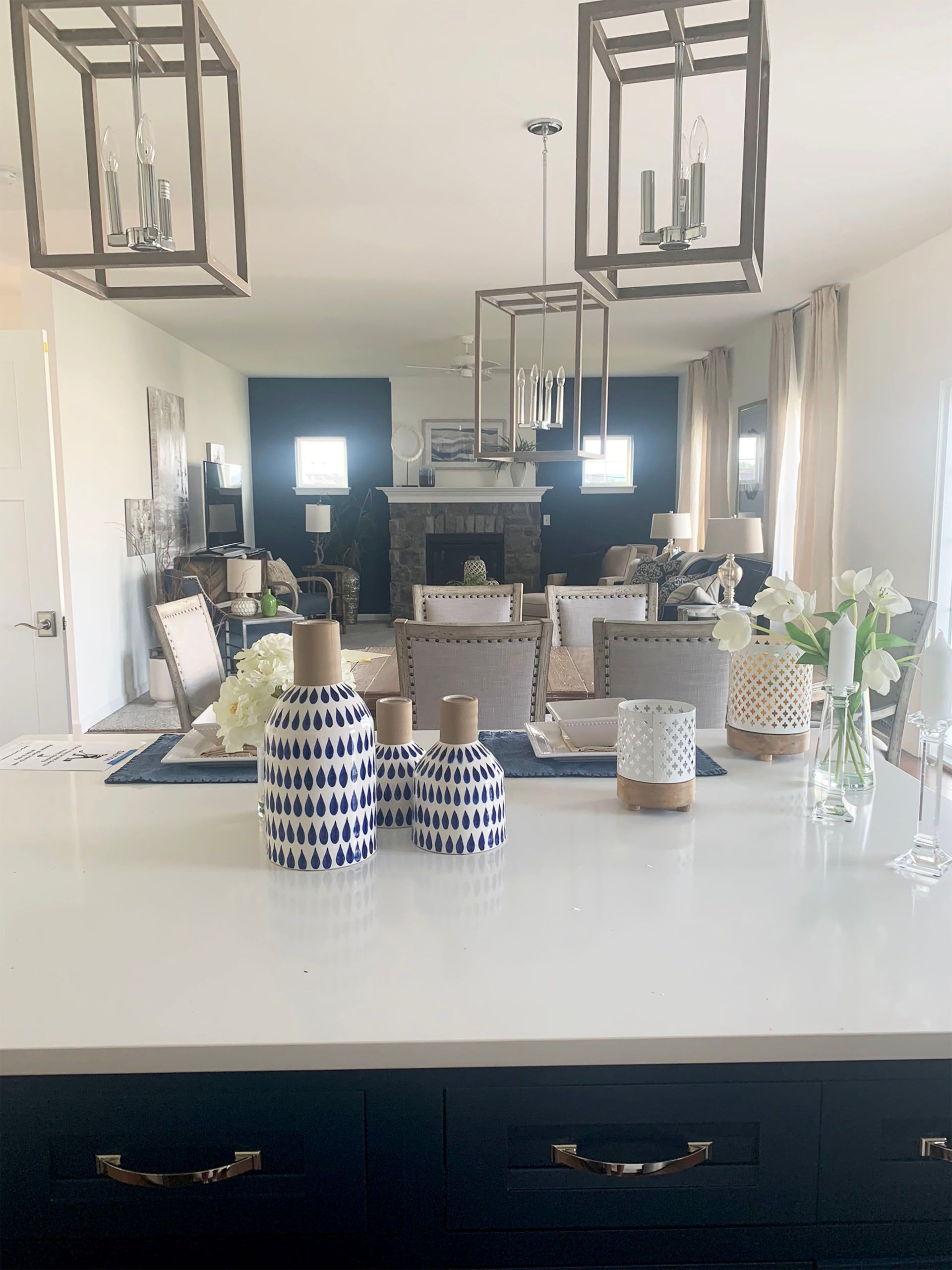 Kitchen Painting, Custom Color Front Wall, Off White Ceiling, Local Painting Services in Lancaster